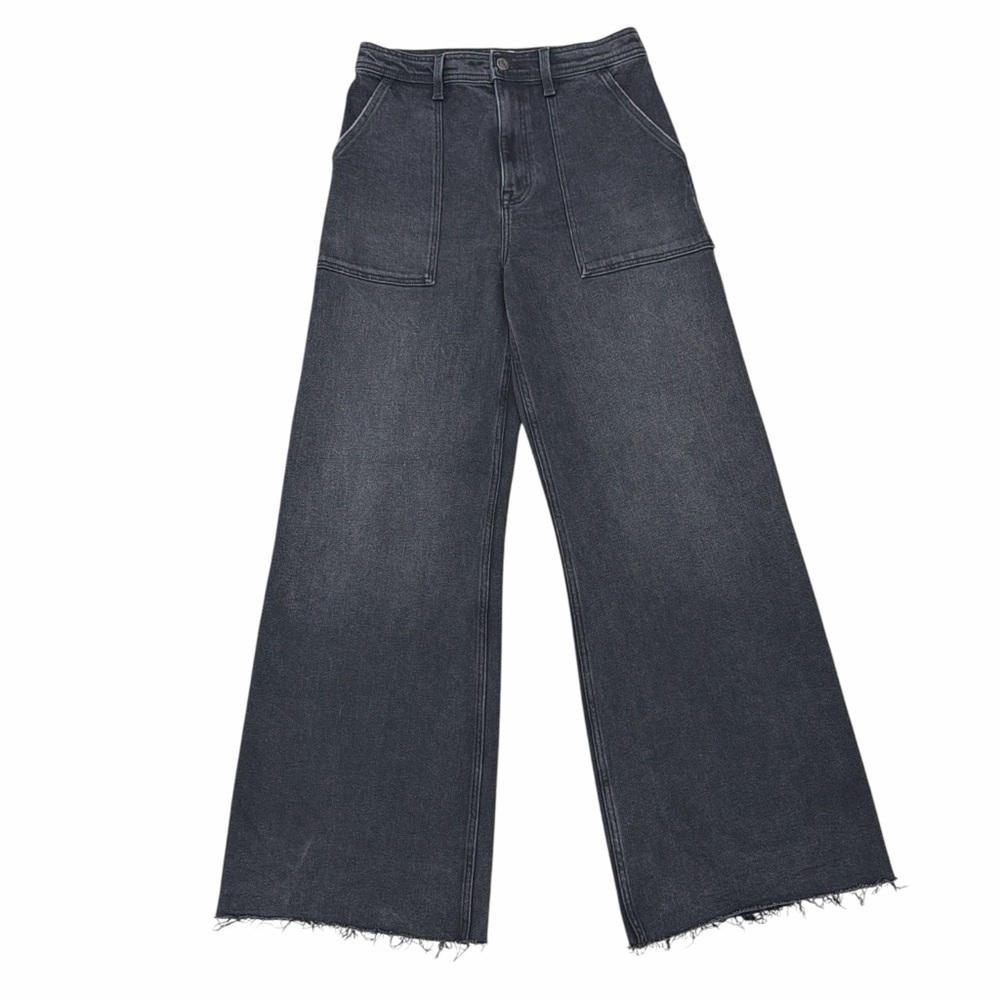 pistola Dark Wash Wide Leg Flare Jeans
